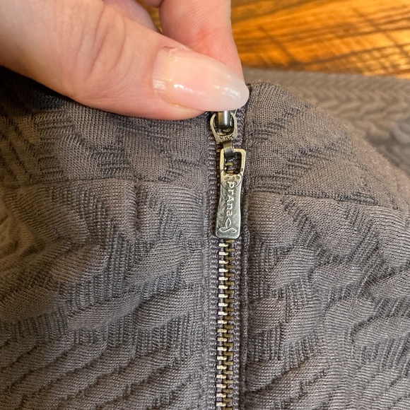 prAna Gray Textured Knit Long Sleeve A-Line Dress Women’s Size M - Picture 7 of 9